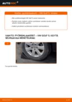 Vaiheittainen PDF-opas: kuinka vaihtaa VW GOLF V (1K1) -mallin Pyöränlaakerit