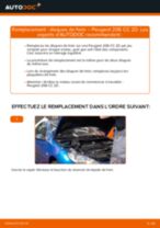 PDF manuel de remplacement: Disque de frein PEUGEOT 206 CC (2D) arrière et avant