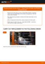 Auto mechanic's recommendations on replacing OPEL Opel Zafira f75 1.8 16V (F75) Brake Discs