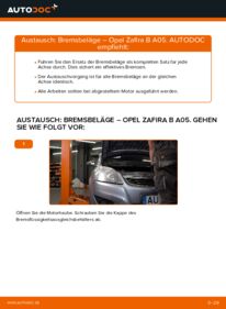 Wie der Wechsel durchführt wird: Bremsbeläge 1.9 CDTI (M75) Opel Zafira B tauschen