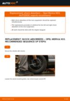 Step by step PDF-tutorial on Shock Absorber OPEL MERIVA replacement