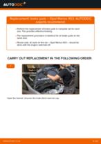 DIY manual on replacing OPEL MERIVA Brake Pads
