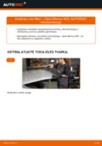 OPEL MERIVA Vandens radiatoriai keitimas: nemokamas pdf