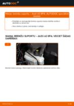 Kā nomainīt: aizmugures bremžu suportu Audi A3 8PA - nomaiņas ceļvedis