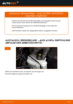 AUDI A3 Sportback (8PA) Bremsbelagsatz: Kostenfreies Online-Tutorial zum Austausch