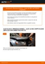 PDF Austausch Anleitung: Bremsscheibe AUDI A4 Limousine (8K2, B8) hinten und vorne