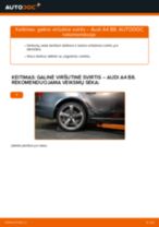 Kaip pakeisti gale ir priekyje Vikšro Valdymo Svirtis AUDI A4 (8K2, B8) - instrukcijos internetinės