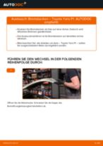 Bremsbackensatz für Trommelbremse vorderachse und hinterachse auswechseln: Online-Handbuch für TOYOTA YARIS