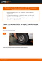 Fitting Struts and shocks VW TRANSPORTER V Box (7HA, 7HH, 7EA, 7EH) - step-by-step tutorial
