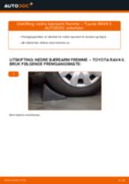 Mekanikerens anbefalinger om bytte av TOYOTA Toyota RAV4 III 2.0 4WD (ACA30_) Bærebru