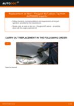 Replacing Air Filter PEUGEOT 407: free pdf