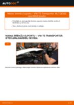 Soli-pa-solim PDF apmācība kā nomaināms VW TRANSPORTER V Box (7HA, 7HH, 7EA, 7EH) Bremžu suports