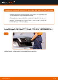 Kako izvesti menjavo: Zavorne Ploščice na 1.9 TDI Audi A4 b6