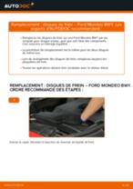 Comment changer Disque de frein arrière et avant FORD MONDEO III Estate (BWY) - manuel en ligne