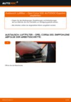 Wie Opel Corsa S93 Luftfilter wechseln - Anleitung