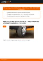Kako zamenjati avtodel gumice stabilizatorja spredaj na avtu Opel Corsa S93 – vodnik menjave