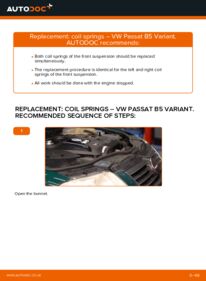 vw passat front coil spring replacement