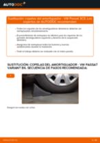 Cómo cambiar: copelas del amortiguador de la parte delantera - VW Passat 3C B6 Variant | Guía de sustitución