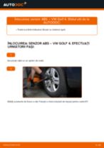 Instrucțiunile online gratuite cum să reparatii Senzor ABS VW GOLF IV (1J1)