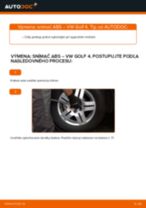 Online bezplatné pokyny ako obnoviť Čidlo abs VW GOLF IV (1J1)
