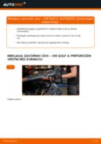 Zamenjavo Zavorne cevi VW GOLF: brezplačen pdf