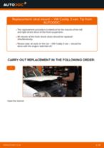 How to change front strut mount on VW Caddy 3 van – replacement guide