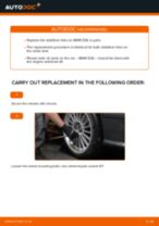 Changing Anti Roll Bar Links BMW 3 SERIES: workshop manual