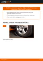 Kaip pakeisti Opel Astra H Caravan atraminio guolio: priekis - keitimo instrukcija