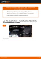 Vaiheittainen PDF-opas: kuinka vaihtaa Tiguan 5n -mallin Iskunvaimentimen Suojakumi & Pohjaanlyöntikumi