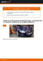 Hogyan cseréje és állítsuk be Lengőkar szett VW PASSAT: pdf útmutató
