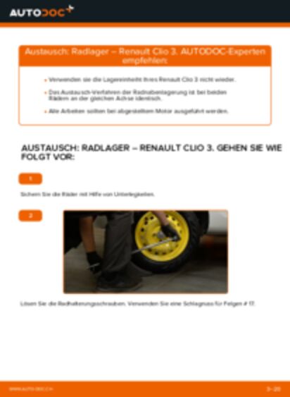 Wie Renault Clio 3 Radlager hinten wechseln - Anleitung