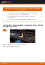 Bremsbeläge auswechseln AUDI A4: Werkstatthandbuch