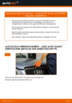 Wie Scheibenbremsen belüftet beim AUDI A4 Avant (8ED, B7) tauschen - Online-Anweisung