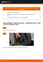 Replacing Outer tie rod end MERCEDES-BENZ E-CLASS: free pdf