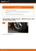 Step by step PDF-tutorial on Track Rod End MERCEDES-BENZ C-CLASS (W203) replacement
