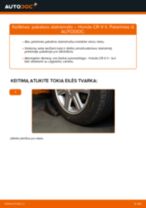 Automechanikų rekomendacijos HONDA Honda CR-V II 2.2 CTDi (RD9) Stabdžių Kaladėlės keitimui