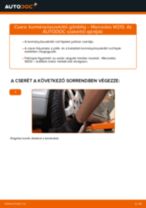 Kormányösszekötő gömbfej-csere Mercedes W210 gépkocsin – Útmutató