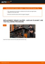 DIY AUDI change Caliper rear and front - online manual pdf