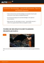 Handbremsbeläge auswechseln AUDI A4: Werkstatthandbuch