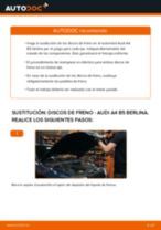 Cómo cambiar: discos de freno de la parte trasera - Audi A4 B5 berlina | Guía de sustitución