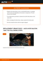 AUDI A4 (8D2, B5) change Brake Discs front and rear: guide pdf
