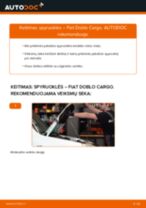 Kaip pakeisti ir sureguliuoti Spyruoklės FIAT DOBLO: pdf pamokomis