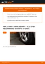 DIY AUDI change Wheel bearing kit rear and front - online manual pdf