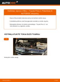 Kaip atlikti keitimą: 1.5 (NHW2_) Toyota Prius 2 Alyvos filtras