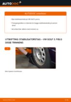 Mekanikerens anbefalinger om bytte av VW Golf 5 1.6 Hjullager