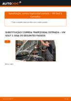 Mudar Correia poly v: instrução pdf para VW GOLF