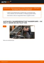 Brauchbare Handbuch zum Austausch von Wasserpumpe + Zahnriemensatz beim VW GOLF