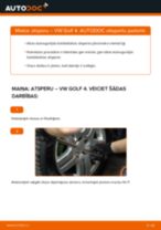 Nomaiņai Piekare VW Touran 1t1 1t2 2.0 TDI 16V - remonta instrukcijas