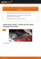 Automekaniker anbefalinger for udskiftning af NISSAN NISSAN LEAF Elektrik Bremseklodser