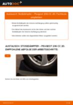Wie Peugeot 206 CC 2D Stoßdämpfer hinten wechseln - Schritt für Schritt Anleitung